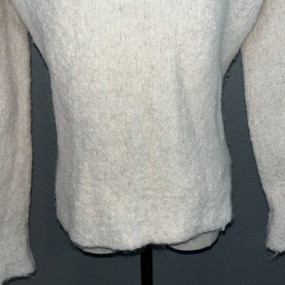 MADEWELL ALPACA BLEND CREAM TURTLE NECK NUBBY KNIT SWEATER - EUC - SIZE S - Picture 8 of 14